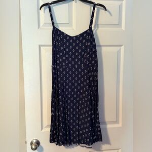 Navy Blue Patterned Dress
